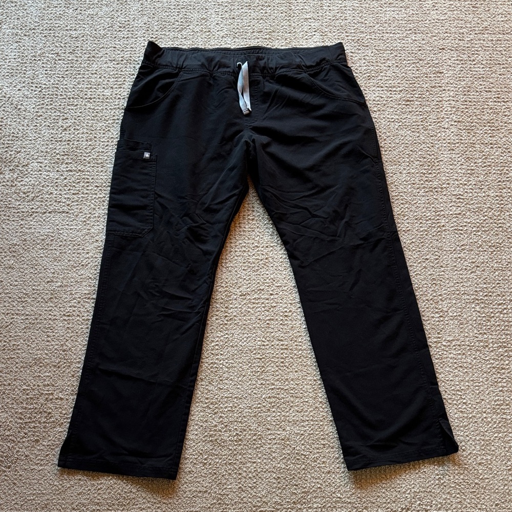 FIGS Black Drawstring Scrub Pants